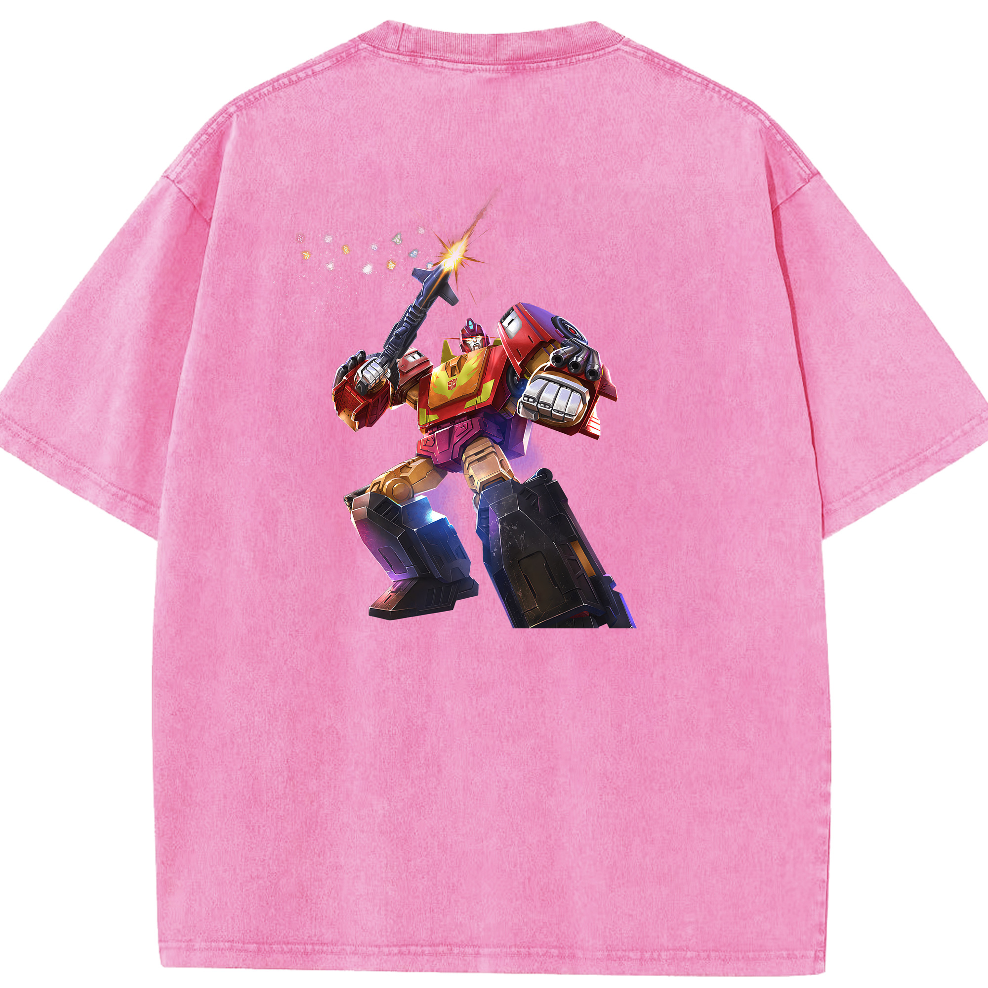 （画像用） Transformers トランスフォーマー 綿100% ヴィンテージ風 半袖Tシャツ（背面プリント）